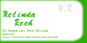 melinda rech business card